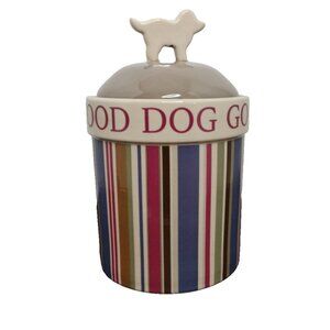 Castlemere decor pottery covered dog treats container Treat Jar Bowl Buddies Pet